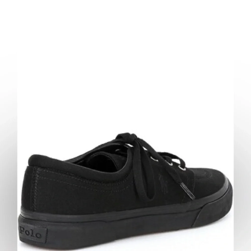 Polo Ralph Lauren Men's Faxon X Black Canvas Lace Up Sneakers Shoes Size: 11